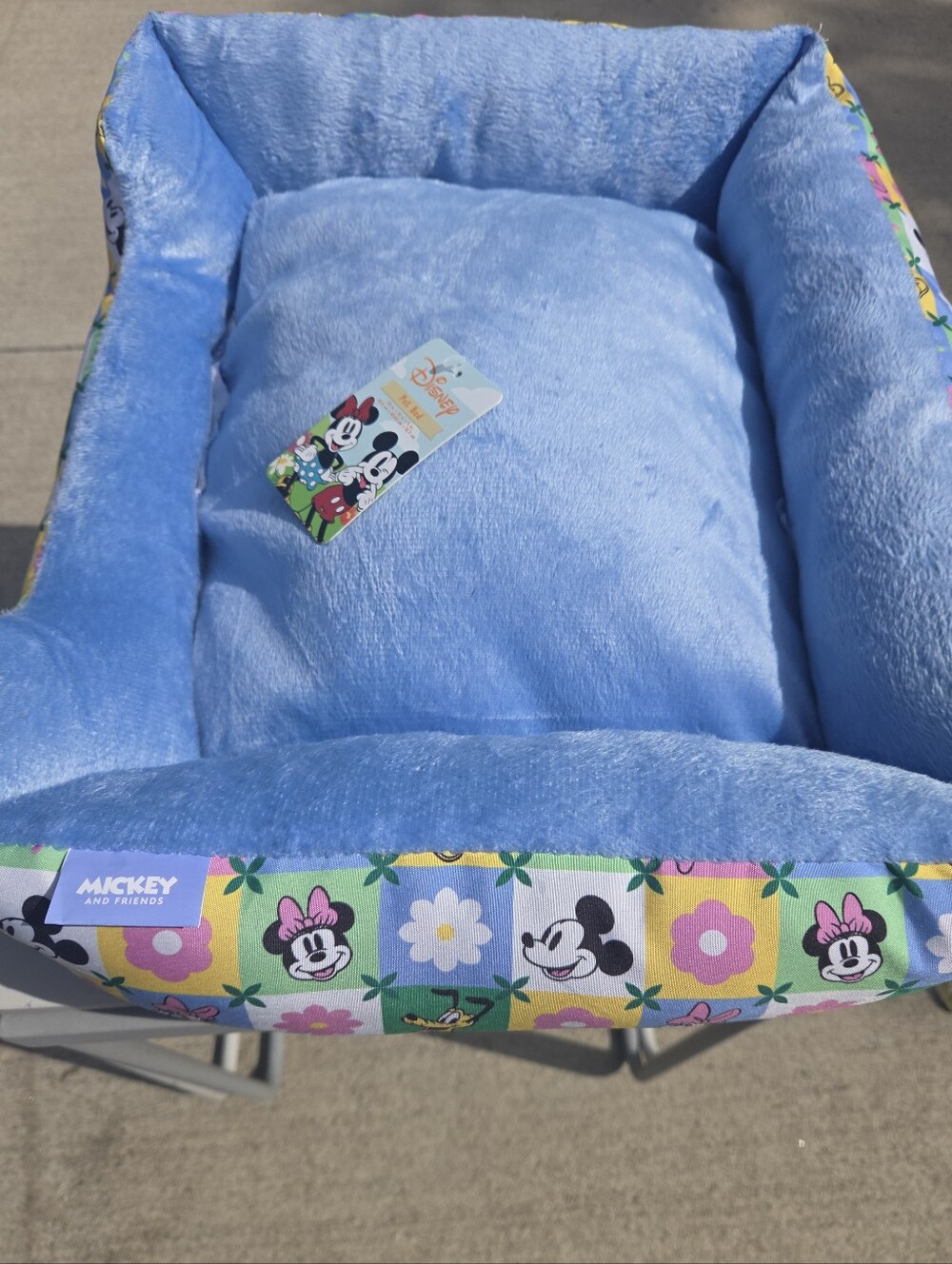 Disney Mickey & Friends Blue Plush Pet Bed